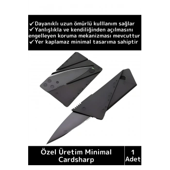 Özel Üretim Uzun Ömürlü Kredi Kartı Tasarım Kamp Cüzdan Çanta Emniyetli Bıçak