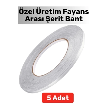 Yüksek Kaliteli Kendinden Yapışkanlı Duvar Karo Zemin 5 Mt X 0.5 Cm Gri Fayans Arası Şerit Bant 5 Ad