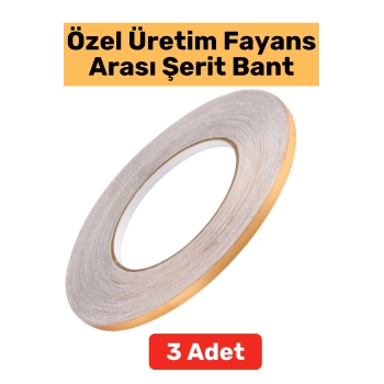 Yüksek Kaliteli Kendinden Yapışkanlı Duvar Karo Zemin 5 MtX0.5 Cm Gold Fayans Arası Şerit Bant 3 Ad