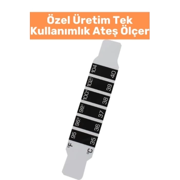 Özel Üretim Tüm Yaşlar İçin Uygun Şerit Bükülebilir Tek Kullanımlık Çocuk Bebek Ateş Ölçer 2 Adet