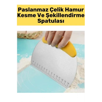 Premium Yüksek Kaliteli Paslanmaz Çelik Ölçü Çizelgeli Hamur Kesme Şekillendirme Spatulası