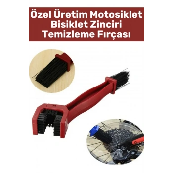 Özel Seri Yüksek Kaliteli Ergonomik Sert Dayanıklı Kıl Bisiklet Motosiklet Zinciri Temizleme Fırçası