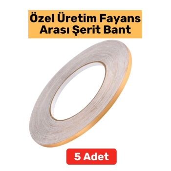 Yüksek Kaliteli Kendinden Yapışkanlı Duvar Karo Zemin 5 MtX0.5 Cm Gold Fayans Arası İnce Bant 5 Ad