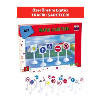 Özel Seri Renk Tanıma Trafik Kuralları Trafik İşaretleri Öğretici TRAFİK İŞARETLERİ 18 PARÇA