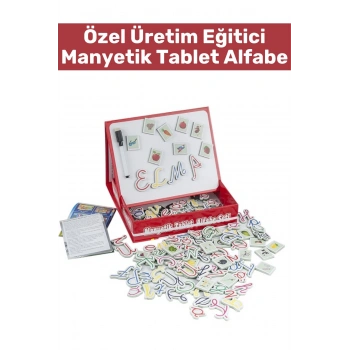 Özel Seri Eğitici Alfabe Dil Bilgisi Geliştirici Silinebilir Yazı Kalemli MANYETİK TABLET ALFABE