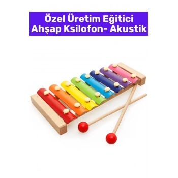 Özel Seri Eğitici Müzik Aletleri Ses Algısı Geliştirici Eğlenceli AHŞAP KSİLOFON AKUSTİK