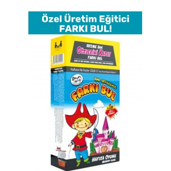 Özel Seri Görsel Algı Zeka Hafıza Geliştirici Eğlenceli Eğitici Grup Takım Oyunu FARKI BUL
