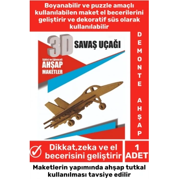 Özel 3D Görsel Zeka Geliştirici Boyanabilir Çocuk Yetişkin Puzzle Dekoratif Demonte Ahşap Oyun Maket