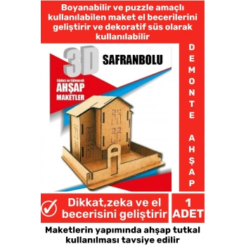 Özel 3D Görsel Zeka Geliştirici Boyanabilir Çocuk Yetişkin Puzzle Dekoratif Demonte Ahşap Oyun Maket