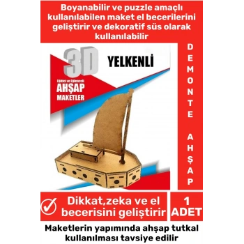Özel 3D Görsel Zeka Geliştirici Boyanabilir Çocuk Yetişkin Puzzle Dekoratif Demonte Ahşap Oyun Maket