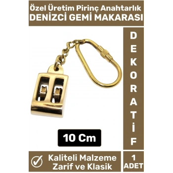 Özel Yüksek Kaliteli Dayanıklı Dekoratif Şık Hediyelik Denizci Model Pirinç GEMİ MAKARASI Anahtarlık
