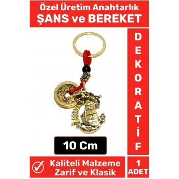 Özel Tasarım Yüksek Kaliteli Dayanıklı Dekoratif Şık Hediyelik ŞANS VE BEREKET Getiren Anahtarlık