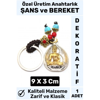 Özel Üretim Yüksek Kaliteli Dayanıklı Dekoratif Şık Hediyelik ŞANS VE BEREKET Getiren Anahtarlık