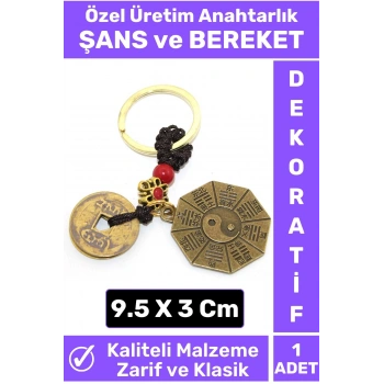 Premium Seri Yüksek Kaliteli Dayanıklı Dekoratif Şık Hediyelik ŞANS VE BEREKET Getiren Anahtarlık