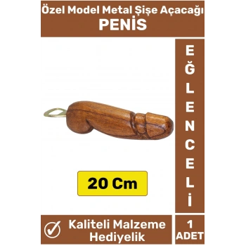 Özel Seri Dekoratif Eğlenceli Şaka Hediyelik Yüksek Kaliteli Ahşap PENİS Şeklinde Şişe Açacağı 20 Cm