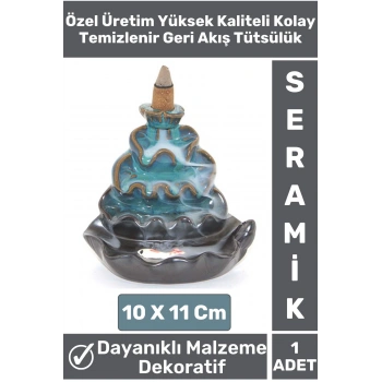 Premium Seri Yoga Meditasyon Chakra Pozitif Enerji Kolay Temizlenir Seramik Geri Akış Tütsülük