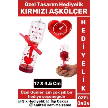 Özel Üretim Eş Sevgiliye Hediye Özel Gün Sevgililer Günü Hediyesi Çok Şık Dekoratif KIRMIZI AŞKÖLÇER