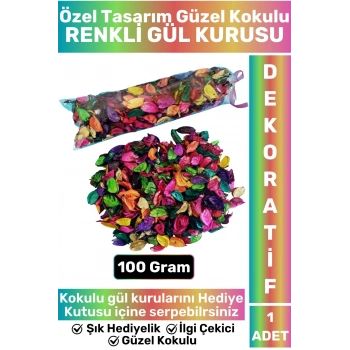 Özel Seri Sevgililer Günü Özel Gün Hediye Kutusu İçin Dekoratif Şık Güzel Kokulu RENKLİ GÜL KURUSU