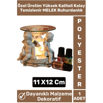 Premium Yüksek Kaliteli Dekoratif Şık Hediyelik Aromaterapi Kolay Temizlenir Polyester Buhurdanlık