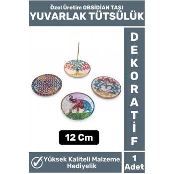 Özel Yüksek Kalite Dekoratif Hediyelik Yoga Chakra Meditasyon Pozitif Enerji OBSİDİAN TAŞI Tütsülük
