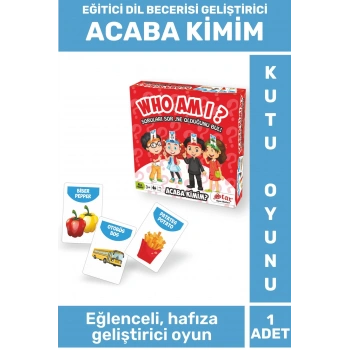Özel Tasarım Eğlenceli Eğitici Öğretici Dil Becerisi Hafıza Geliştirici Kutu Oyun Takımı ACABA KİMİM