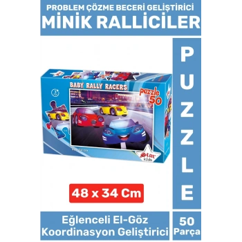 Premium Eğlenceli El Göz Koordinasyon Problem Çözme Beceri Geliştirici Çocuk PUZZLE MİNİK RALLİCİLER
