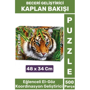 Eğlenceli El Göz Koordinasyon Beceri Görsel Algı Geliştirici Çocuk 500 Parça PUZZLE KAPLAN BAKIŞI