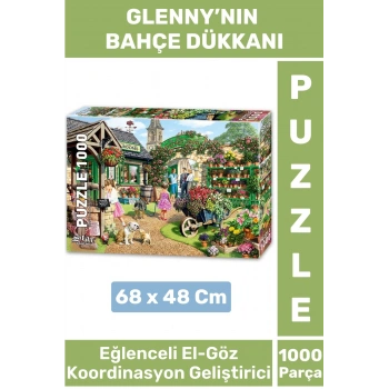 El Göz Koordinasyon Beceri Görsel Algı Geliştirici Çocuk 1000 Parça PUZZLE GLENNYNİN BAHÇE DÜKKANI