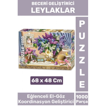 Premium Eğlenceli El Göz Koordinasyon Beceri Görsel Algı Geliştirici Çocuk 1000 Pr. PUZZLE LEYLAKLAR