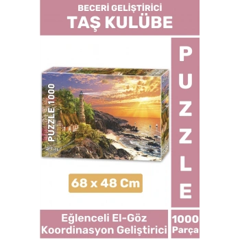 Özel Eğlenceli El Göz Koordinasyon Beceri Görsel Algı Geliştirici Çocuk 1000 Parça PUZZLE TAŞ KULÜBE