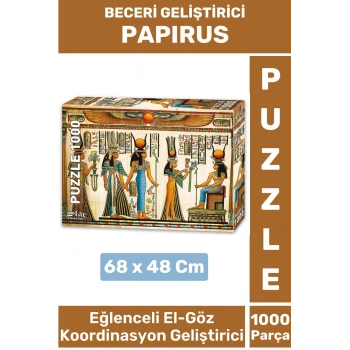 Premium Eğlenceli El Göz Koordinasyon Beceri Görsel Algı Geliştirici Çocuk 1000 Parça PUZZLE PAPIRUS
