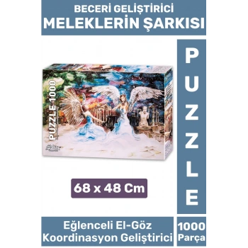 Özel El Göz Koordinasyon Beceri Görsel Algı Geliştirici Çocuk 1000 Parça PUZZLE MELEKLERİN ŞARKISI