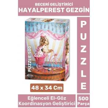 Eğlenceli El Göz Koordinasyon Beceri Görsel Algı Geliştirici Çocuk 500lü PUZZLE HAYALPEREST GEZGİN