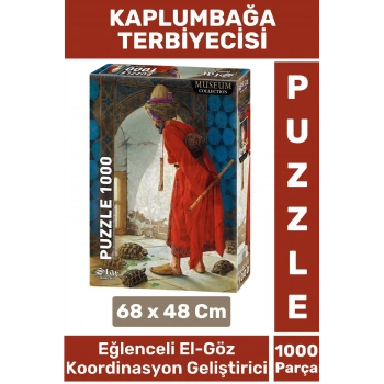 Eğlenceli Koordinasyon Beceri Görsel Algı Geliştirici Çocuk 1000 Prça PUZZLE KAMPLUMBAĞA TERBİYECİSİ