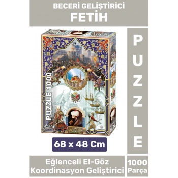 Özel Seri Eğlenceli El Göz Koordinasyon Beceri Görsel Algı Geliştirici Çocuk 1000 Parça PUZZLE FETİH
