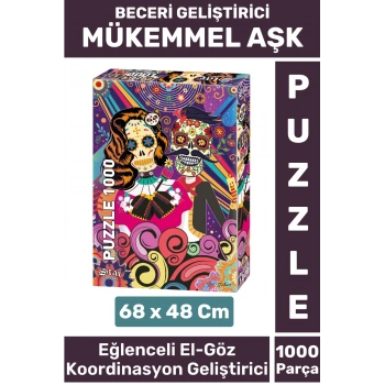 Eğlenceli El Göz Koordinasyon Beceri Görsel Algı Geliştirici Çocuk 1000 Parça PUZZLE MÜKEMMEL AŞK