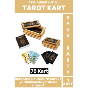 Premium Manevi Ruhsal Rehberlik Kader 78 Kartlı AHŞAP KUTULU Yorumlama Kitapçıklı TAROT KARTLARI