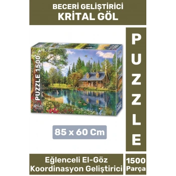 Premium Eğlenceli El Göz Koordinasyon Hafıza Beceri Geliştirici 1500 Parça PUZZLE KRİSTAL GÖL