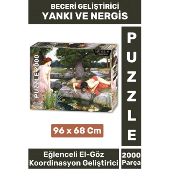 Premium Eğlenceli El Göz Koordinasyon Hafıza Beceri Geliştirici 2000 Parça PUZZLE YANKI VE NERGİS