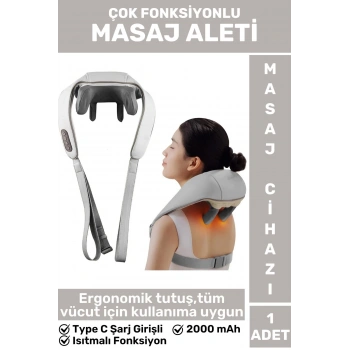Ergonomik Kol Bacak Sırt Bel Boyun Isıtma Özellikli Kompakt Spor Fitness Kas Gevşetici Masaj Aleti