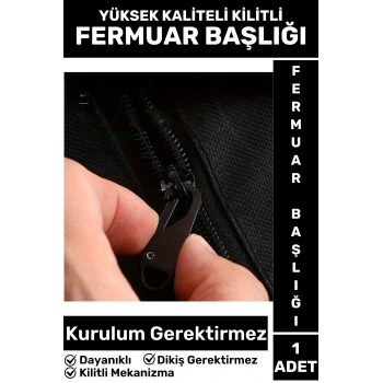Premium Dikiş Kurulum Gerektirmez Ayakkabı Çanta Valiz Mont Fermuar Sürgüsü Başlığı 1 Adet