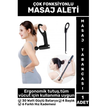 Ergonomik Kol Bacak Sırt Bel 4 Başlıklı 6 Hız Kademeli Ayarlanabilir Boyut Spor Fitness Masaj Aleti