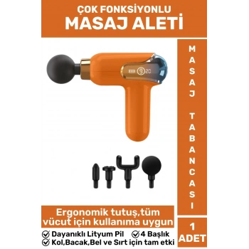 Ergonomik Kol Bacak Sırt Bel 4 Başlıklı 9 Vites Ayarlı Yüksek Titreşim Spor Fitness Kas Masaj Aleti