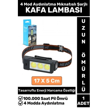 Profesyonel Kamp Avcı Güvenlik Balıkçı Deprem 4 Modda Aydınlatma Güçlü Işık Mıknatıslı KAFA LAMBASI