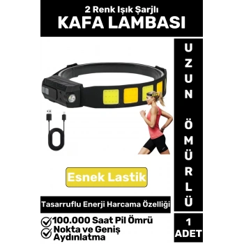 Profesyonel Kamp Avcı Güvenlik Balıkçı Deprem 2 Renk Işık Güçlü Işık KAFA LAMBASI