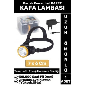 Profesyonel Kamp Avcı Balıkçı Deprem Güçlü Işık 2 Mod Aydınlatma Şarjlı Parlak Led Kafa Lambasi
