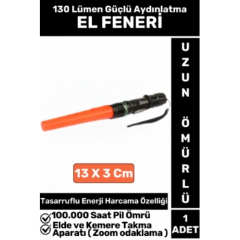 Özel Kamp Avcı Balıkçı Deprem Enerji Tasarrufu 3 Modlu Sert Plastik Zoom Odaklama Güvenlik EL FENERİ