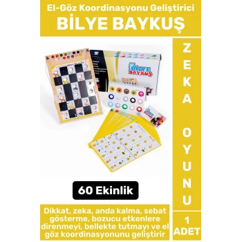 Premium Eğlenceli Görsel Algı Dikkat Zeka Hafıza El-Göz Koordinasyonu Geliştirici Oyun BİLYE BAYKUŞ