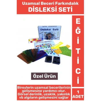 Premium Özel Eğitim Duyusal Uzamsal Beceri Farkındalık Okuma Yazma Geliştirici DİSLEKSİ SETİ