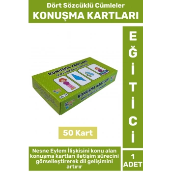 Premium Seri Eğitici Görsel Algı Dikkat İletişim Dil Bilgisi Geliştirici Çocuk Oyun KONUŞMA KARTLARI